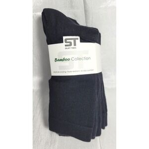 6 Pack Silky Toes Bamboo Seamless Crew Socks Boys/Girls Moisture Wicking Sz 9-11